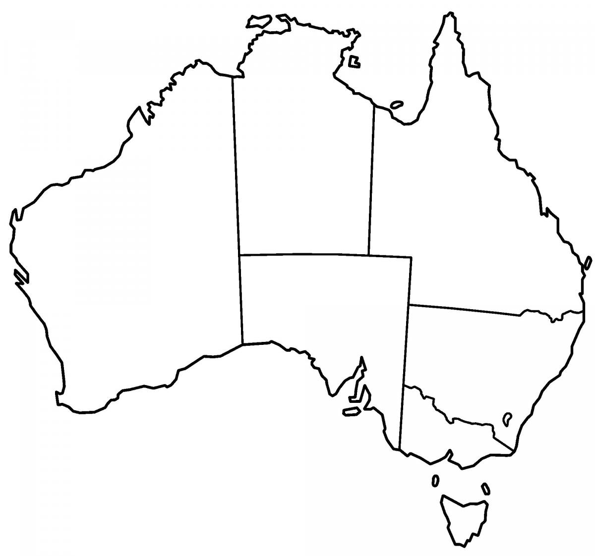Пустая карта Австралии