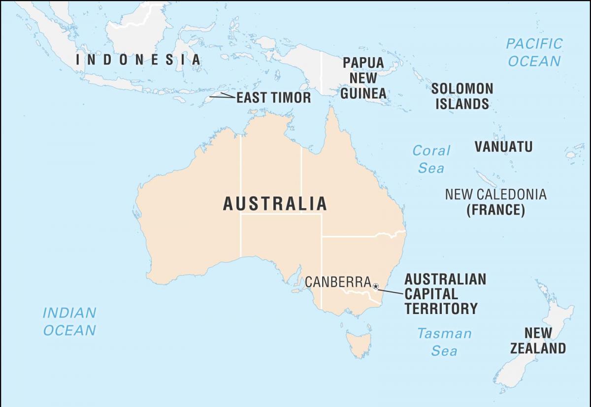 карта столицы Австралии