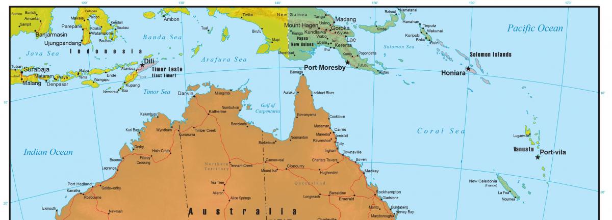 карта Севера Австралии