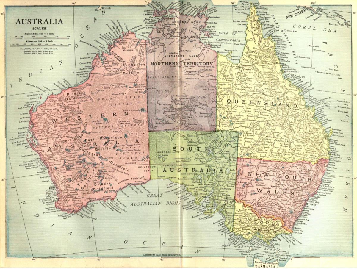 Историческая карта Австралии