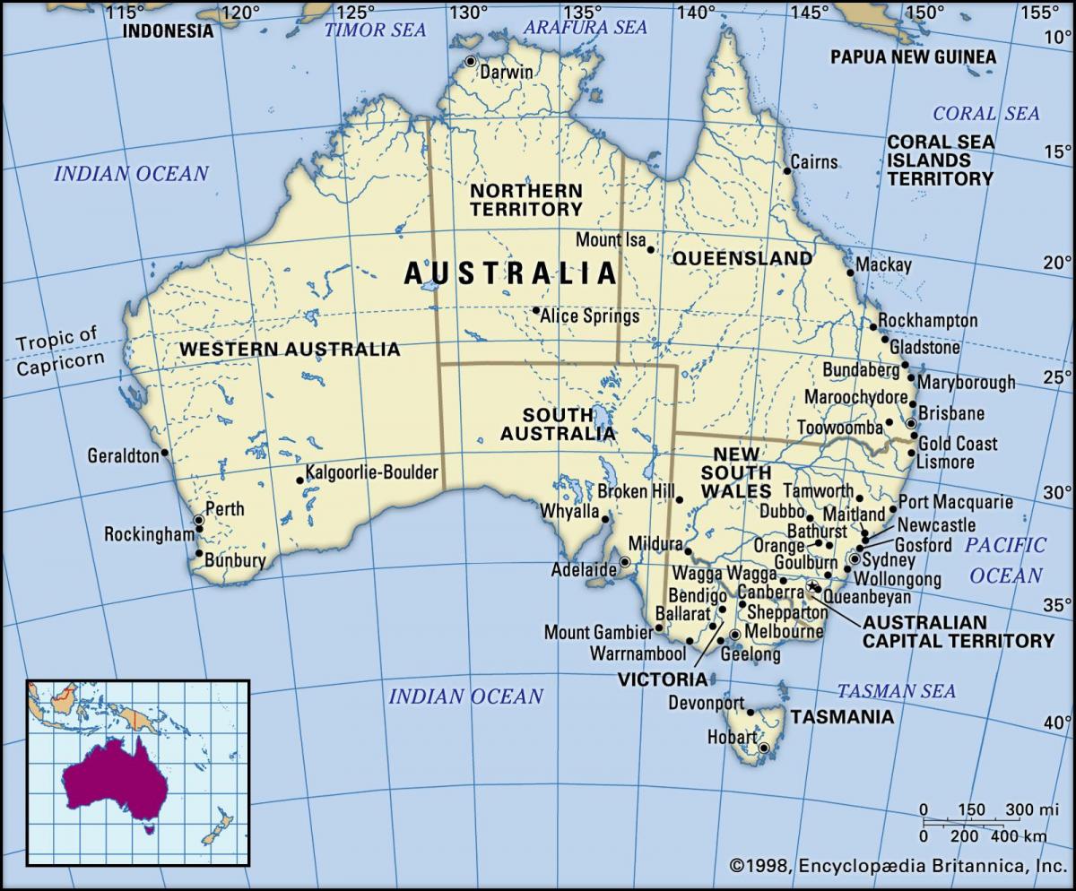 карта города Австралия